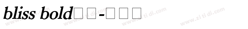 bliss bold字体字体转换